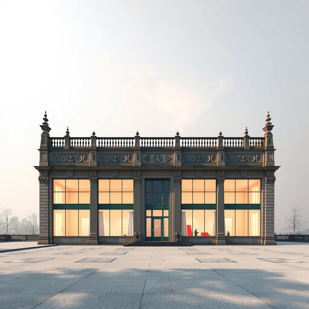 Abstract architectural visual representing our Leipzig location